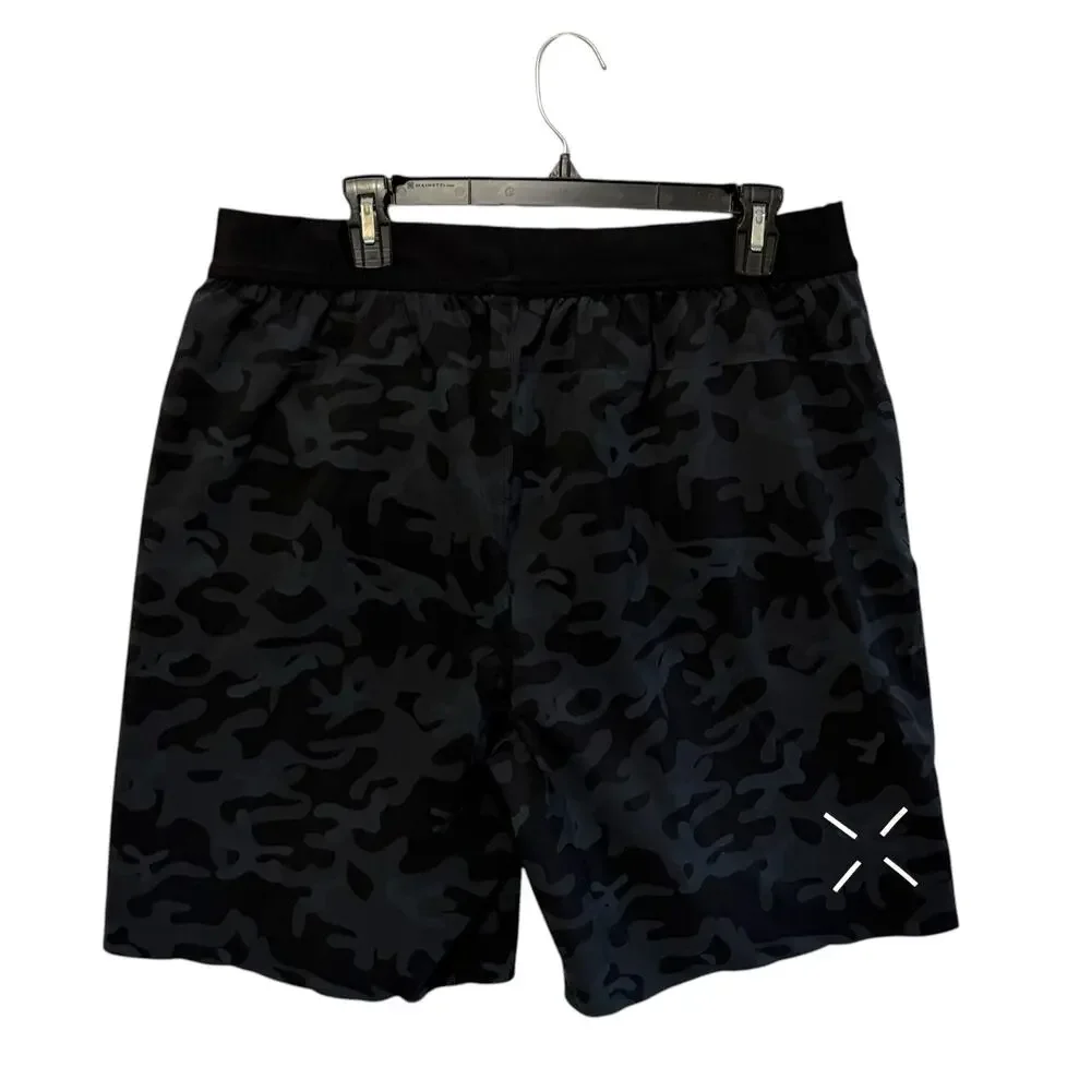 Ten Thousand Interval Shorts Men's Sz XL Black Camo Lined Drawstring Activewear